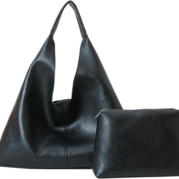 Handbags - Women Hobo Bag PU Leather Large Capacity Crossbody Shoulder Purse